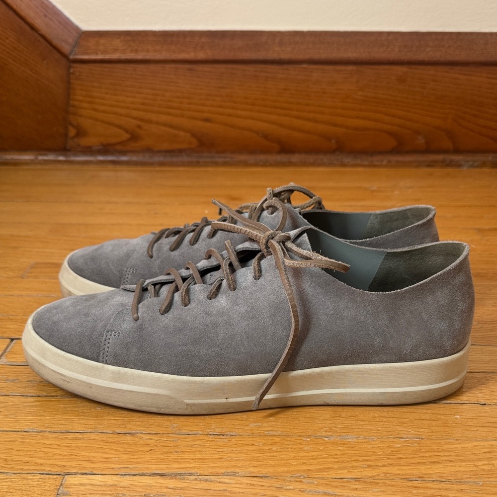 Vince Grey Suede Sneakers